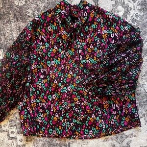 Who What Wear - Colorful Patterned Blouse